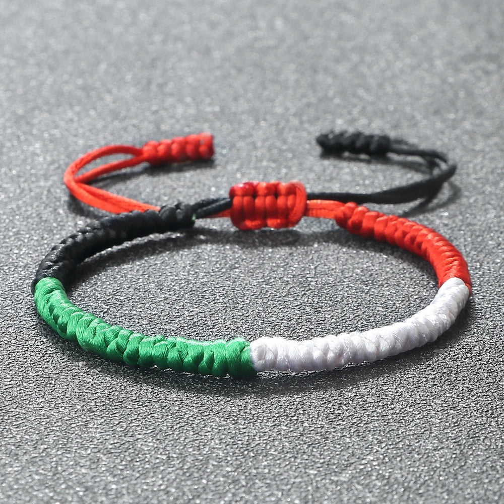 Palestine Red Black Green White National Flag bracelets