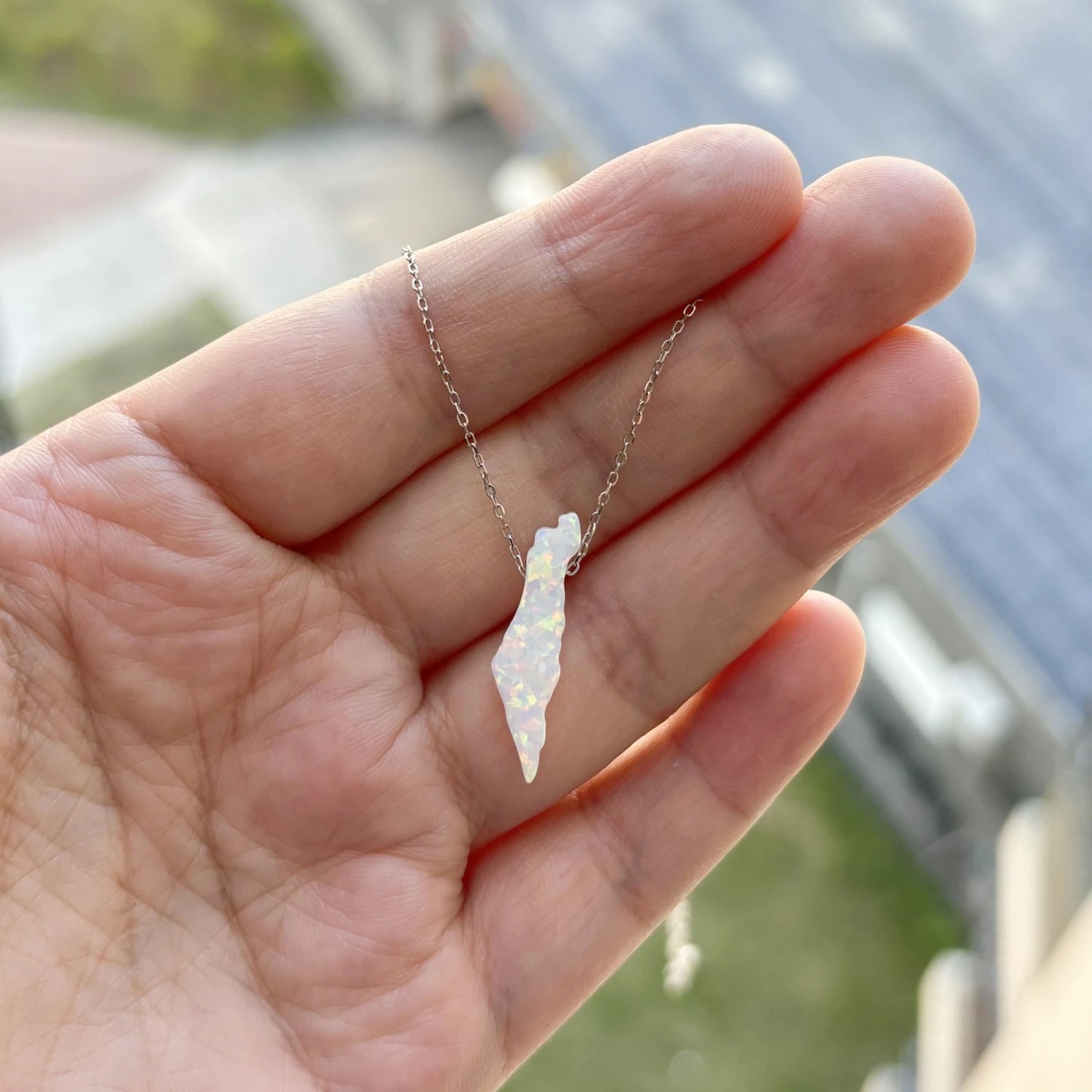 925 Silver O chain Palestine necklaces