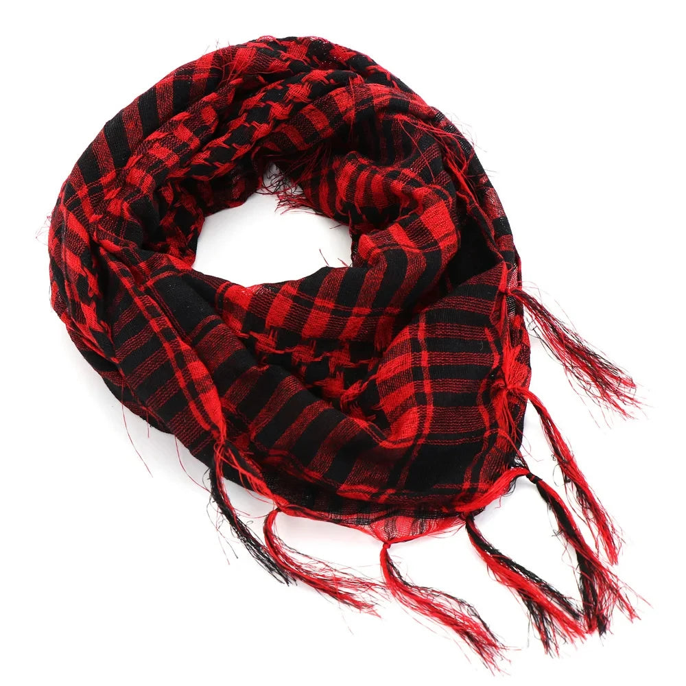 Lightweight kuffiya Scarf  Desert Headscarf Soft Tactical Hiking Scarves Unisex Turban Military Shawl