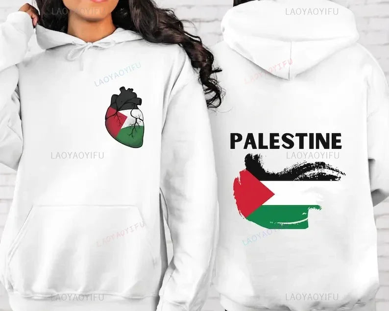 New in Hoodies Palestine Olive Hoodie Heart