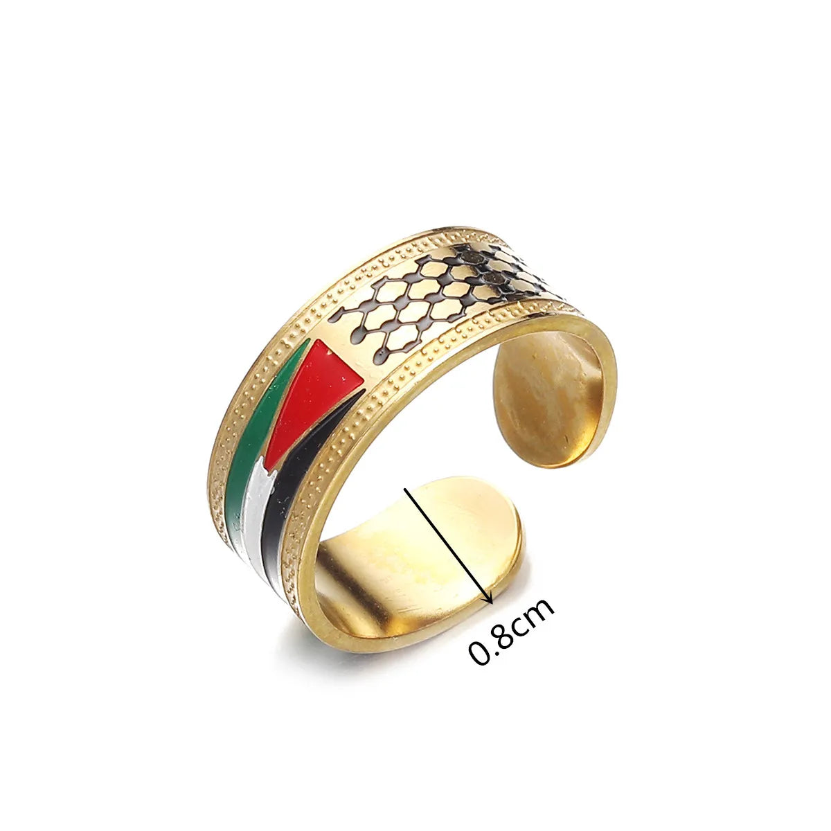 Palestine kuffya and map Ring