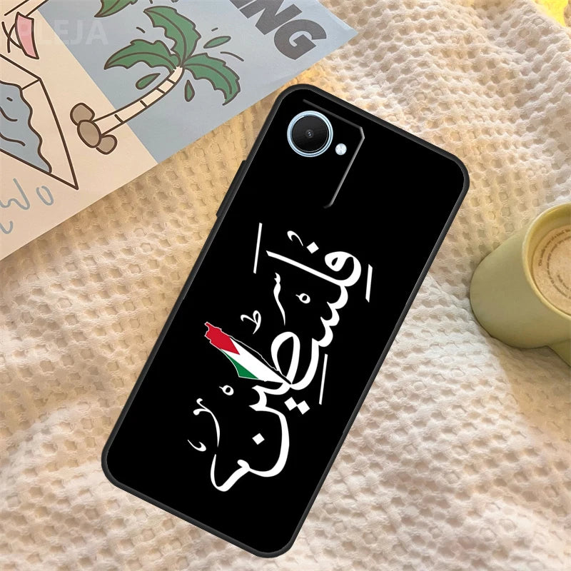 Palestine Calligraphy Flag Case For Realme GT6 GT7 Pro C67 C65 C63 C61 C55 C53 C51 C35 C71 C75 10 11 12 13 14 Pro Plus