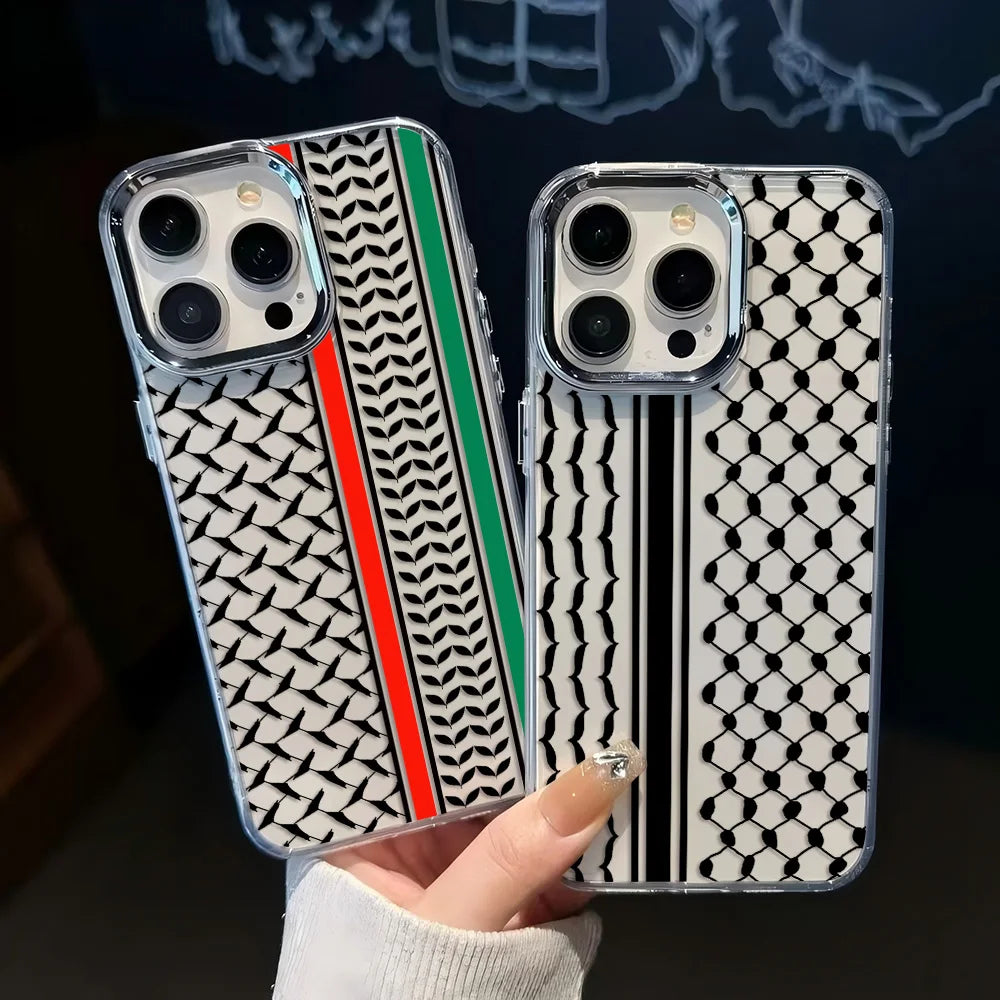 Hattah Keffiyeh Phone Case For iPhone 17 16e 16 15 14 13 12 11 mini Pro Max X XR XSMAX 8 7 Air Plus Transparent Soft Cover