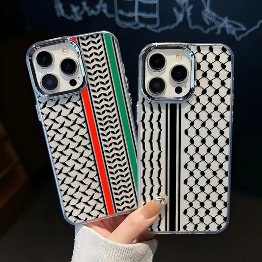 Hattah Keffiyeh Phone Case For iPhone 17 16e 16 15 14 13 12 11 mini Pro Max X XR XSMAX 8 7 Air Plus Transparent Soft Cover