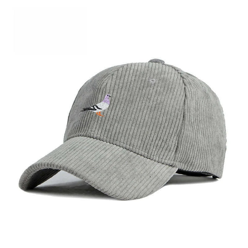 Baseball cap suitable for all seasons, pigeon embroidery pattern, men's and women's daily casual fashion, outdoor sun protection