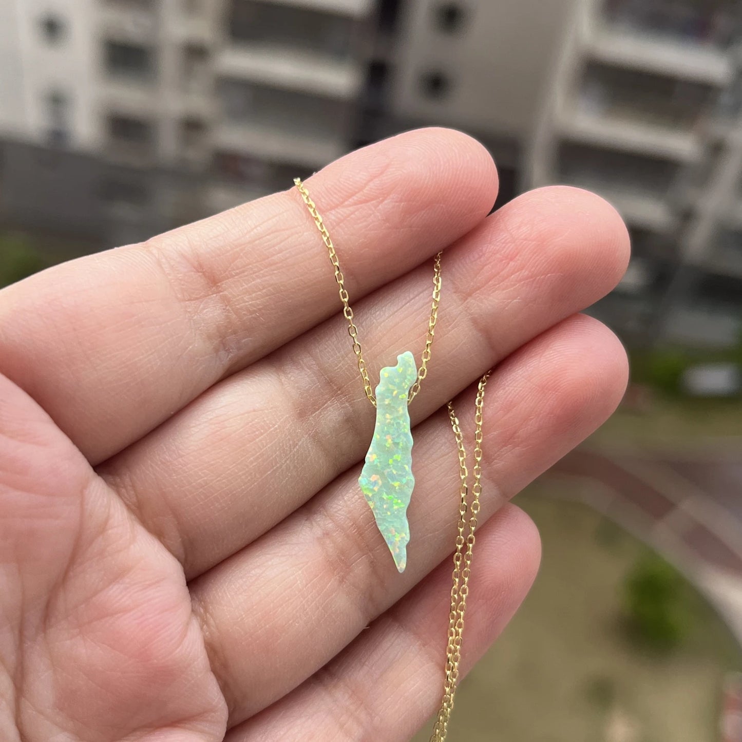 925 Silver O chain Palestine necklaces