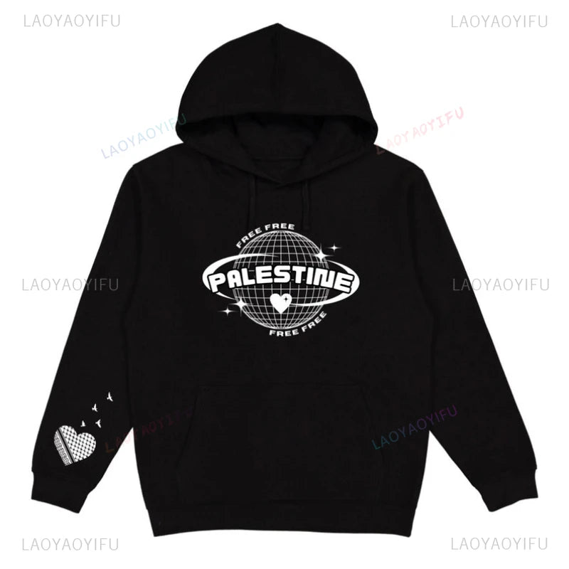 Palestine Peace Loving Printed Hoodie
