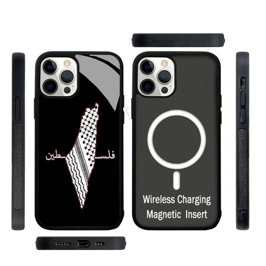 Keffiyeh Palestine Map Phone Case Strong Magnetic For IPhone