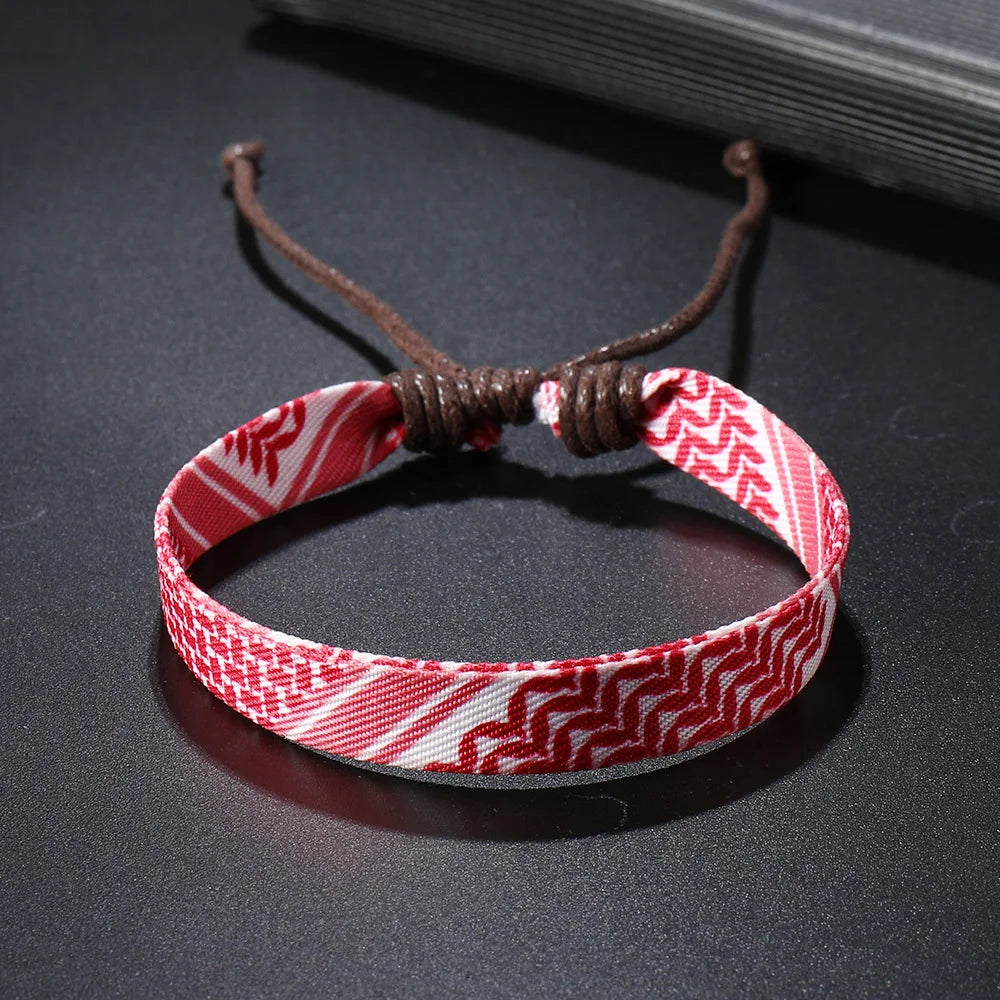 Palestine Keffiyeh Pattern Weave Bracelets
