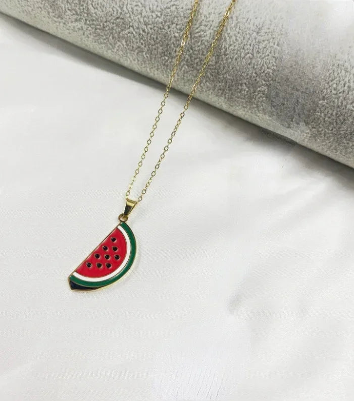 watermelon necklace watermelon earrings