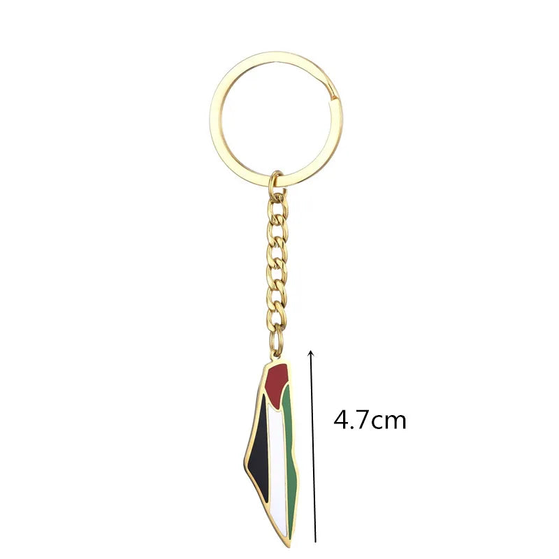 Palestine in Arabic Map With Flag  Bracelet Jewelry Chains