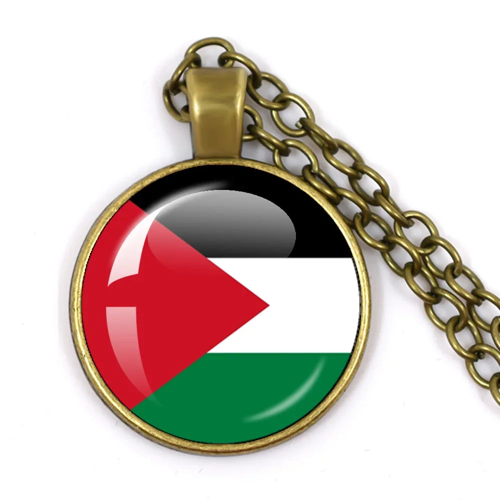 Patterns Palestine Nation Flag Necklace