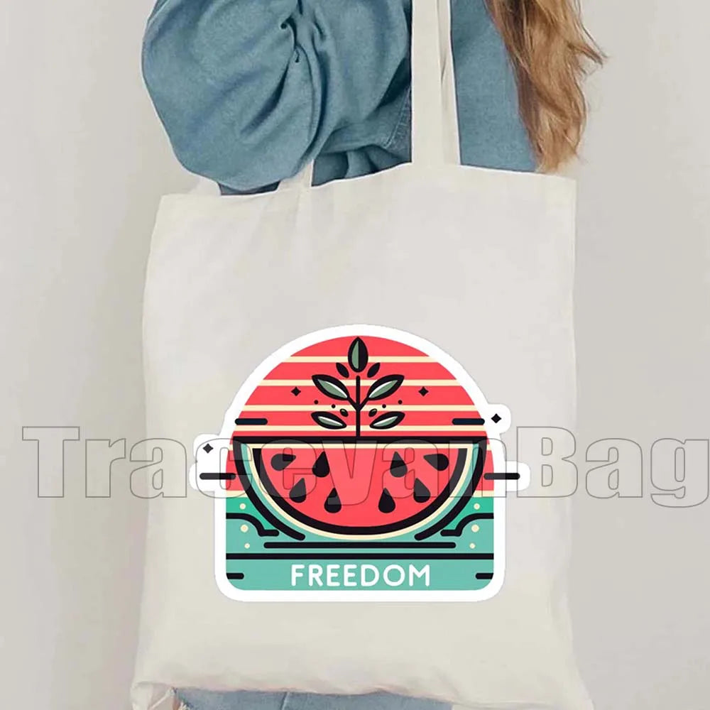 Keffiyeh Olive Tree Al Aqsa Dome of The Rock Canvas Shoulder Bag