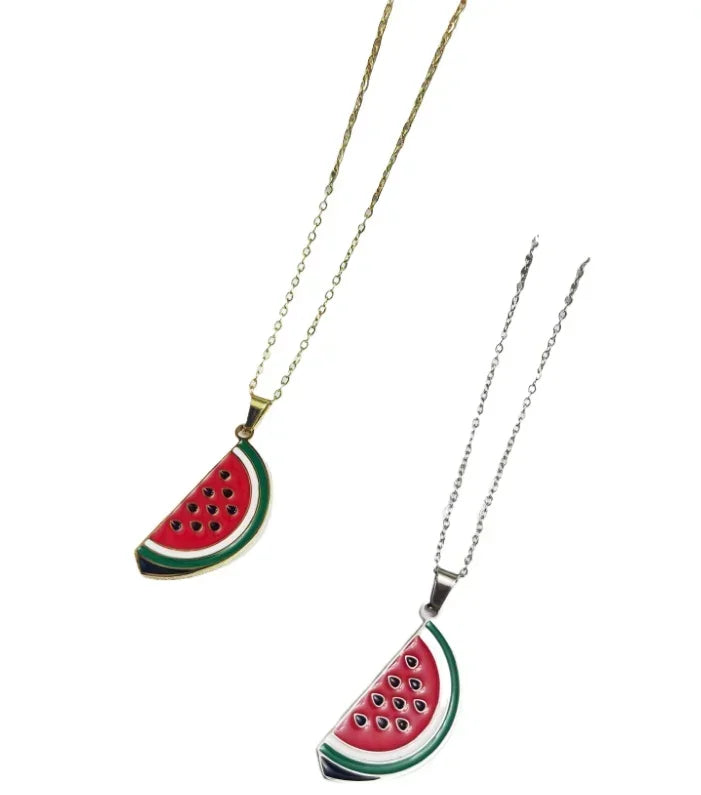 watermelon necklace watermelon earrings