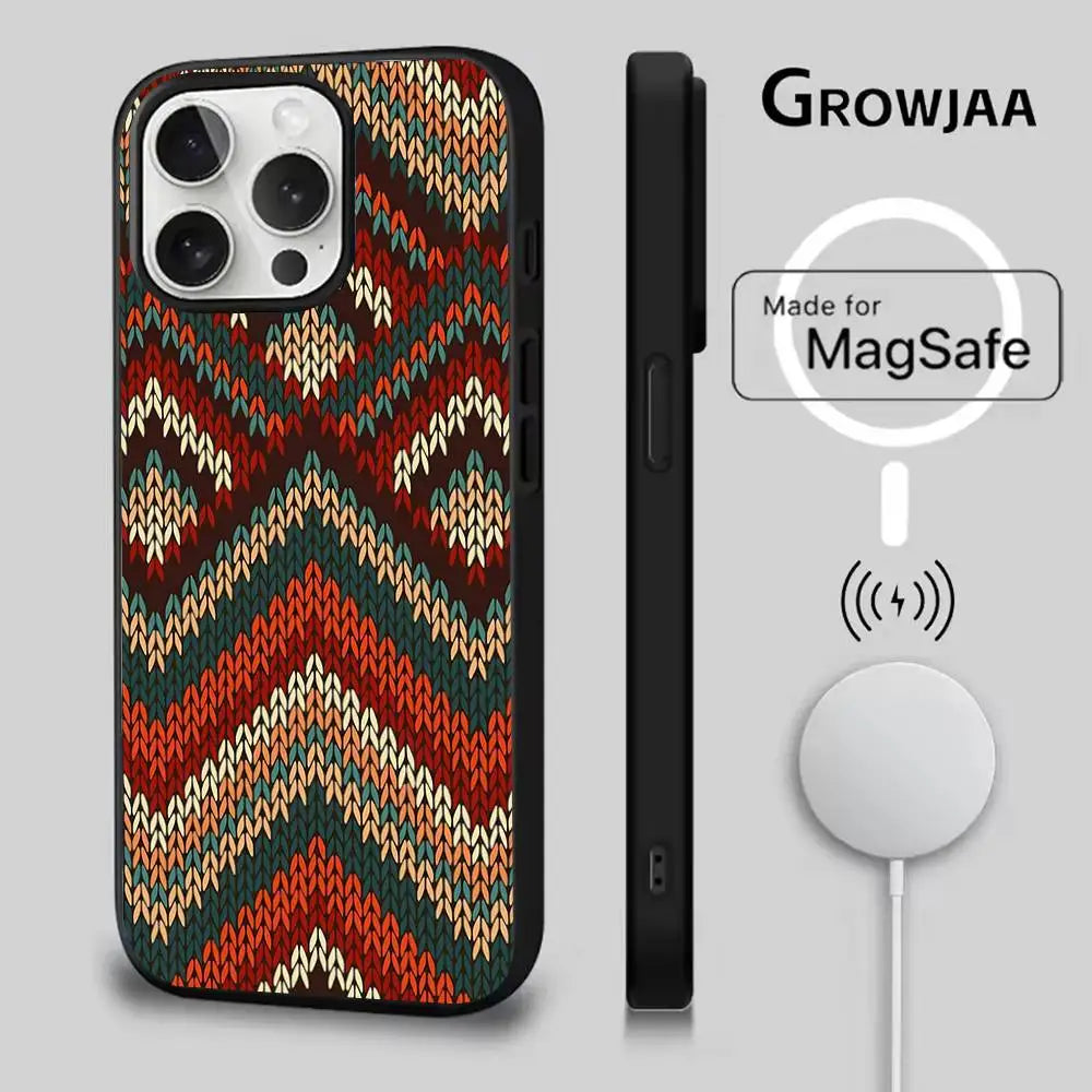 Palestine Hattah Keffiyeh Phone Case For iPhone Magsafe Magnetic Wireless Charging