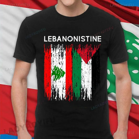 Wear the Lebanese and Palestinian flags