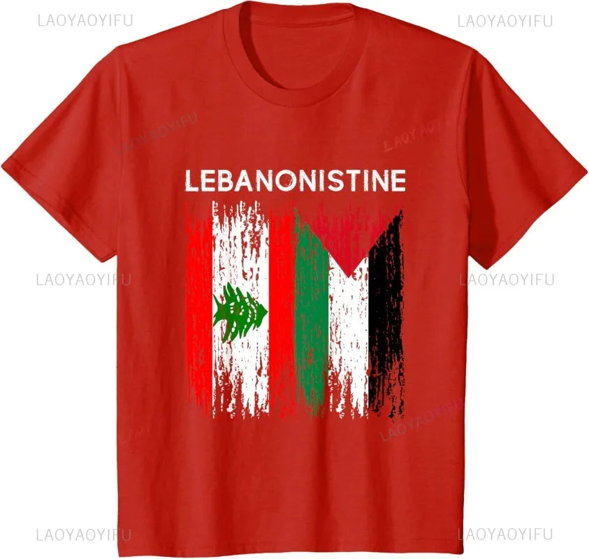 Wear the Lebanese and Palestinian flags