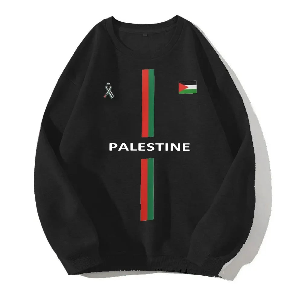Palestine Sweatshirt Hoodie Tops Unisex  Vintage Casual Pullover