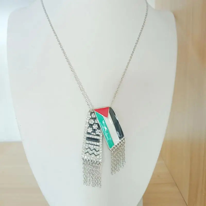 Palestine Keffiyeh Scarf Necklace