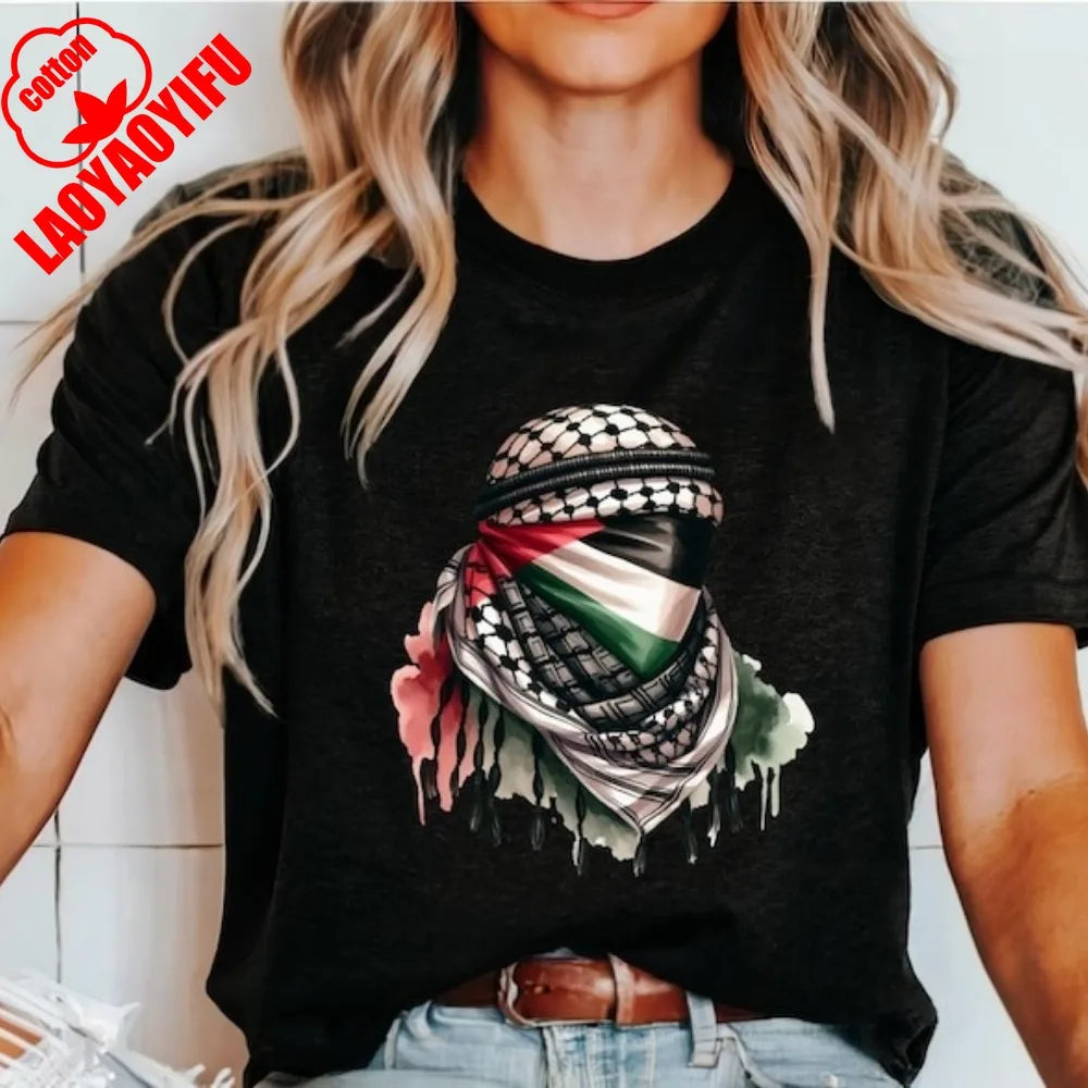 Palestine T Shirt Keffiyeh