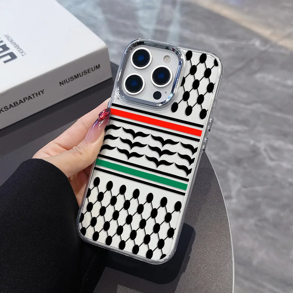 Hattah Keffiyeh Phone Case For iPhone 17 16e 16 15 14 13 12 11 mini Pro Max X XR XSMAX 8 7 Air Plus Transparent Soft Cover