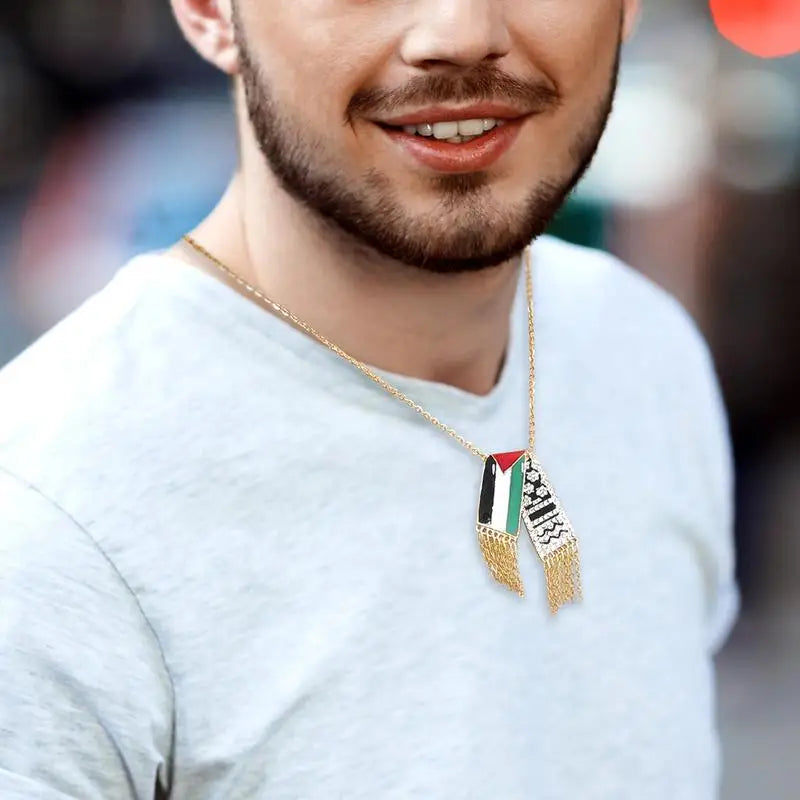 Palestine Keffiyeh Scarf Necklace