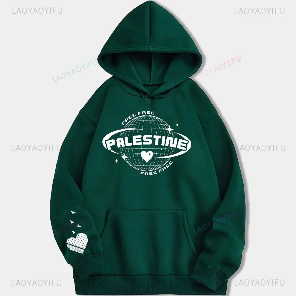 Palestine Peace Loving Printed Hoodie