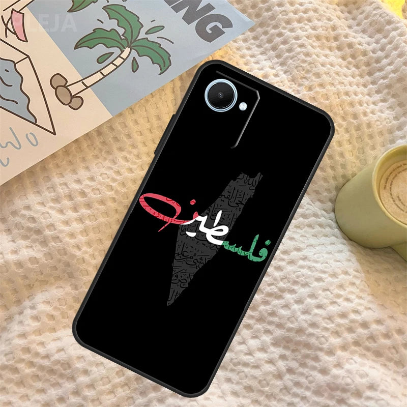 Palestine Calligraphy Flag Case For Realme GT6 GT7 Pro C67 C65 C63 C61 C55 C53 C51 C35 C71 C75 10 11 12 13 14 Pro Plus