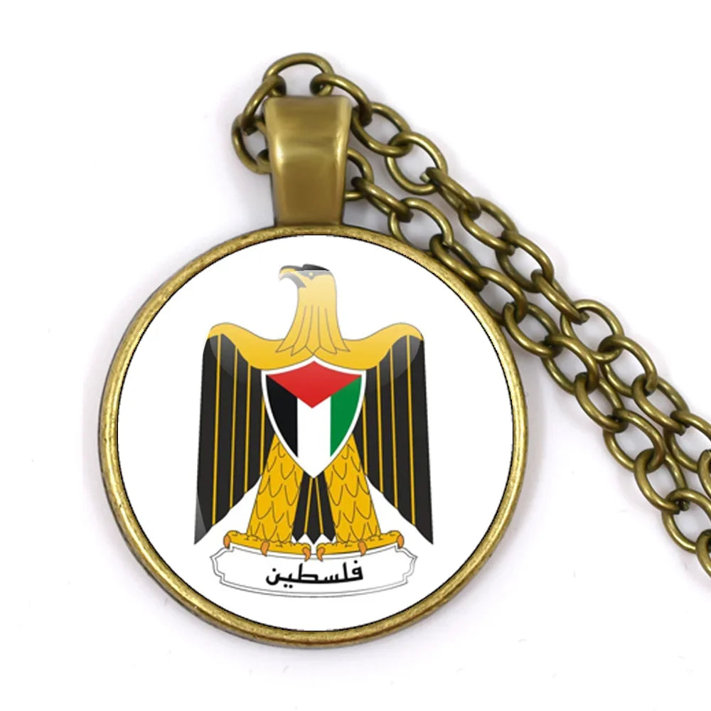 Patterns Palestine Nation Flag Necklace
