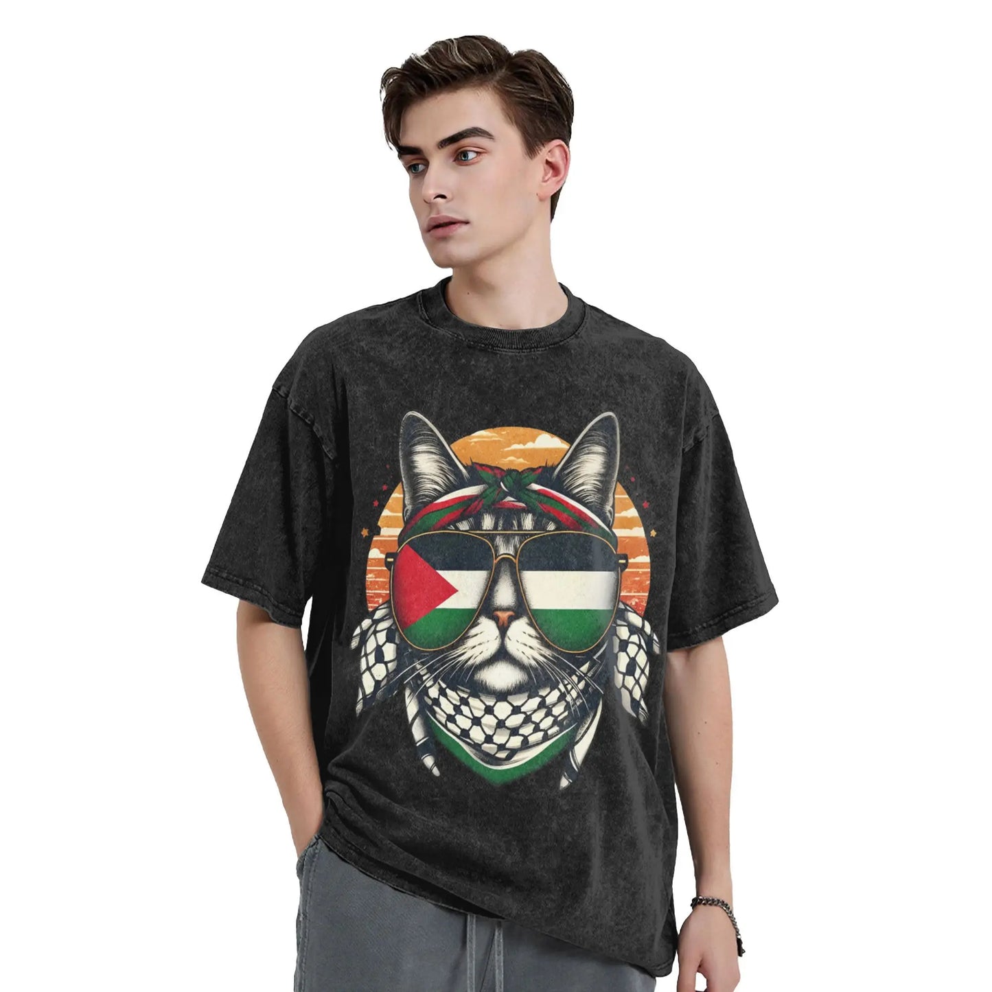 Palestine Cat Lovers Peace T-Shirt