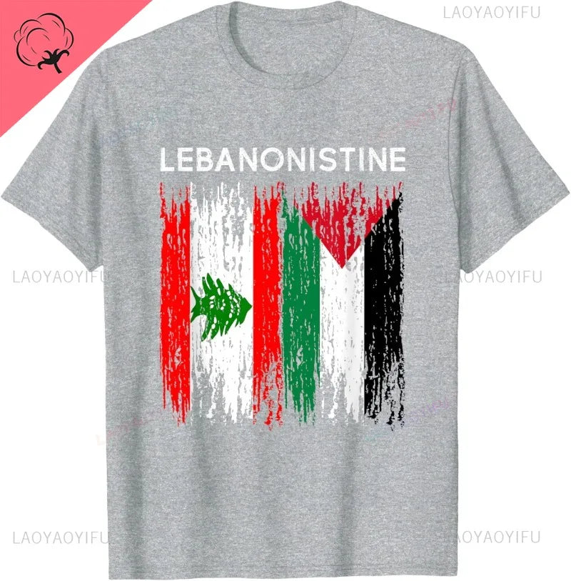 Wear the Lebanese and Palestinian flags