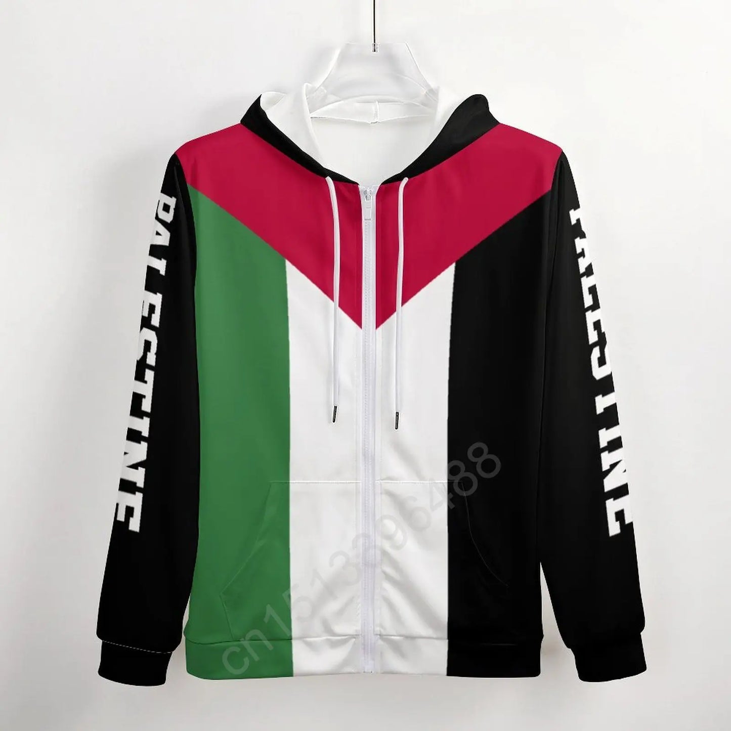 Palestine Flag 3D Printed  Zipper Hoodies Unisex