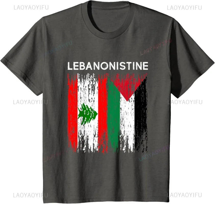 Wear the Lebanese and Palestinian flags