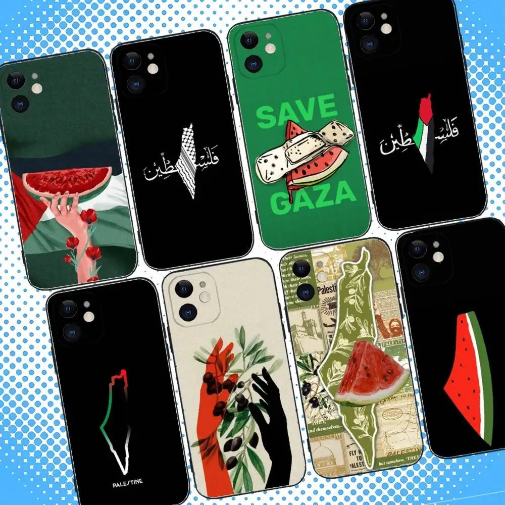 Embroidery. Flag Palestine's Phone Case For iPhone