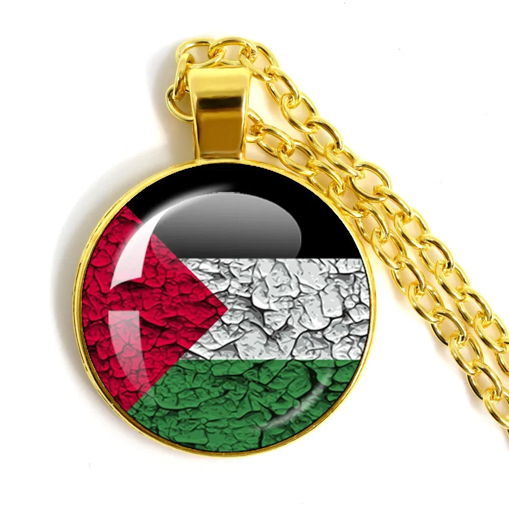 Patterns Palestine Nation Flag Necklace