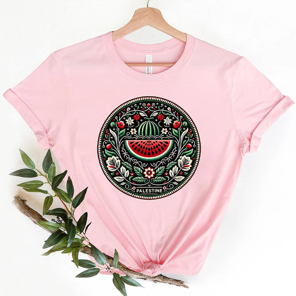 Watermelon This Is Not A Watermelon T-shirts Love and Peace Printed