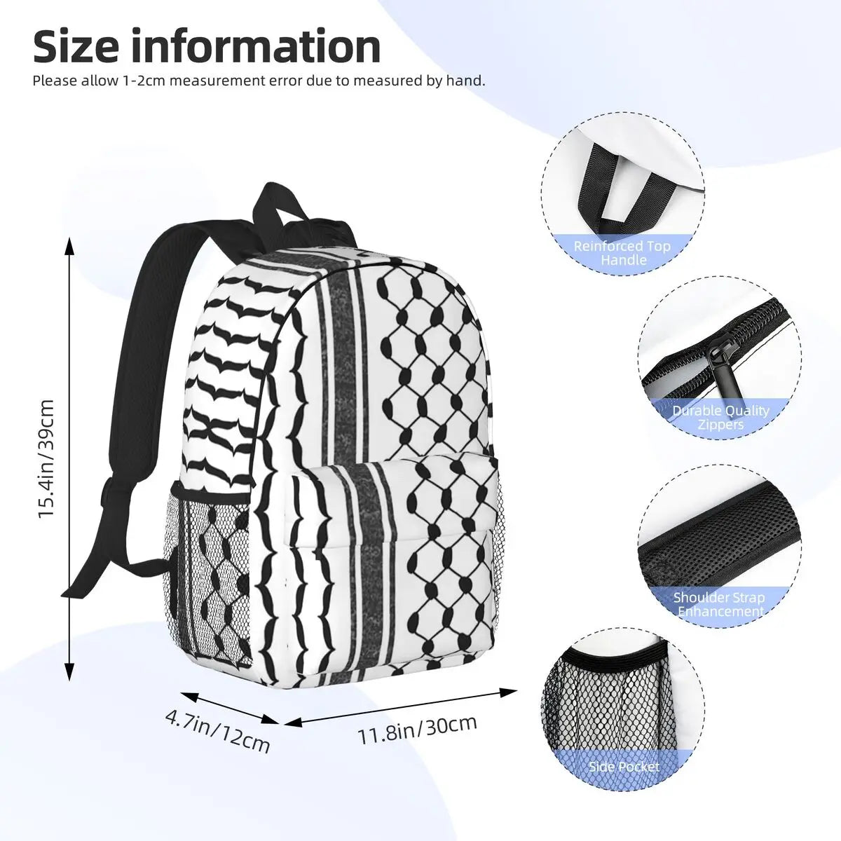 Hattah (Keffiyeh) Backpack  Large Capacity Shoulder Bags