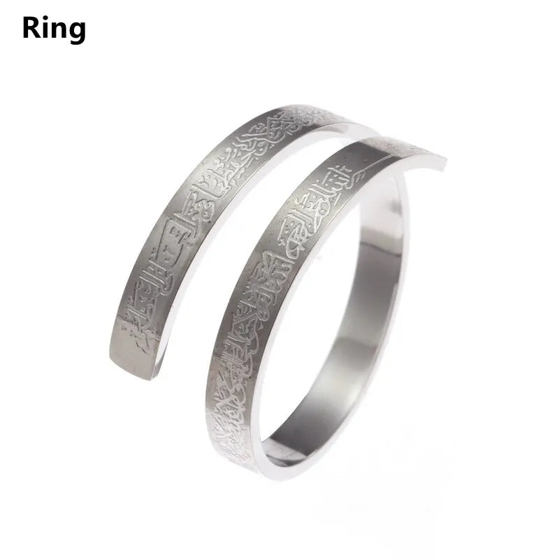 Exquisite Hollow Map Pendant Necklace for Women Men Fashion Charm Arabic Stainless Steel Amulet Jewelry