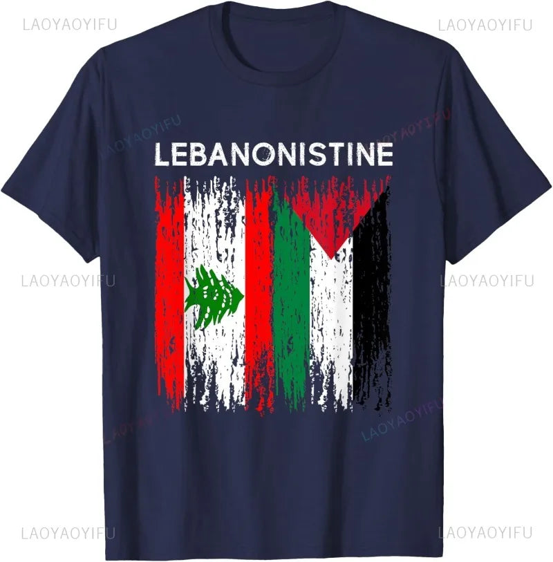Wear the Lebanese and Palestinian flags