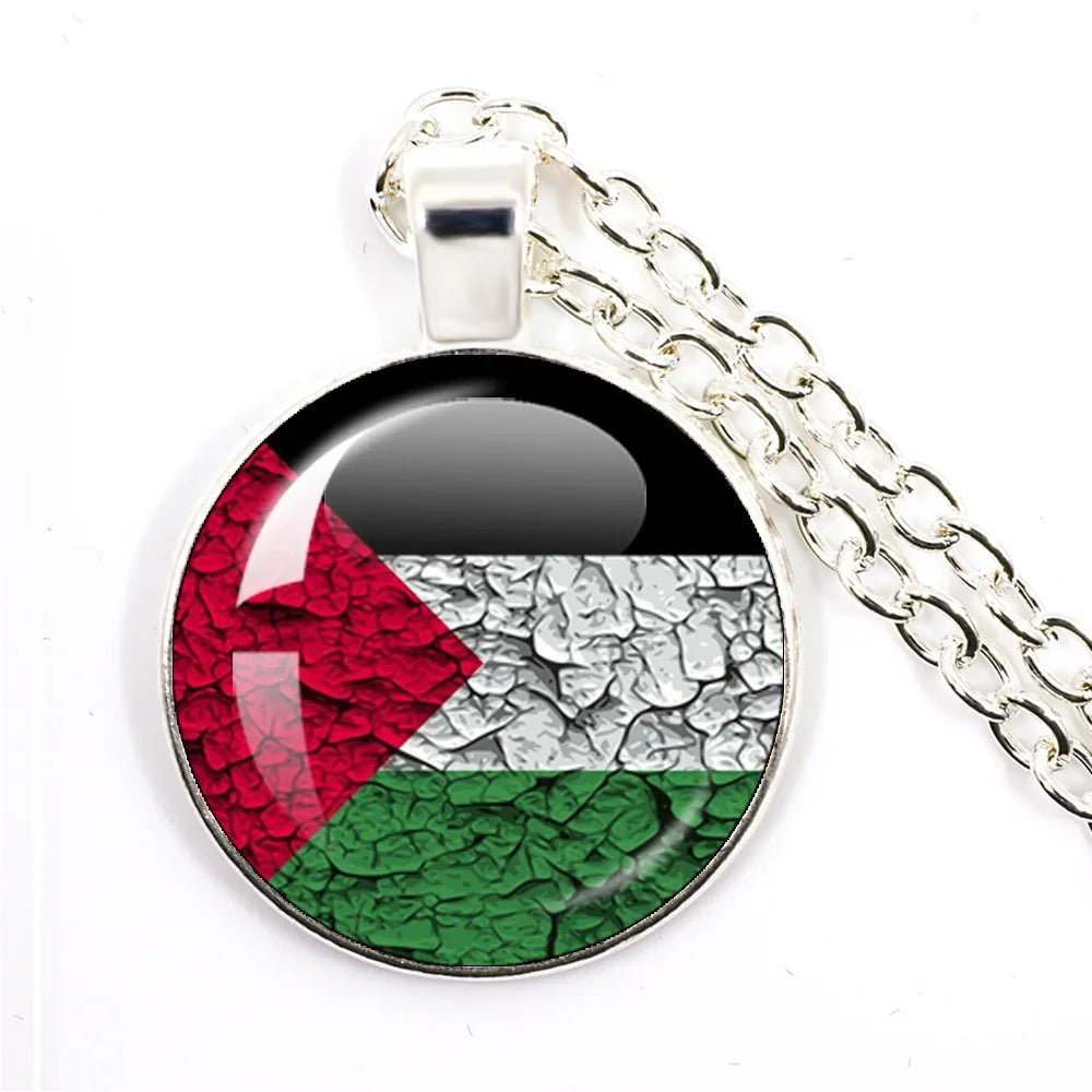 Patterns Palestine Nation Flag Necklace