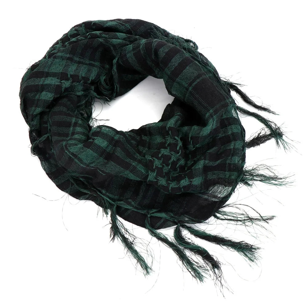 Lightweight kuffiya Scarf  Desert Headscarf Soft Tactical Hiking Scarves Unisex Turban Military Shawl