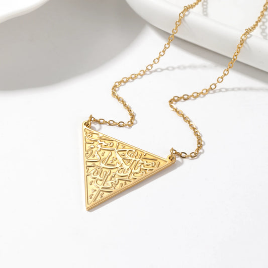 necklace Triangle victory jewelry accessories Unisex Stainless steel Jewelry gifts Arabic Love