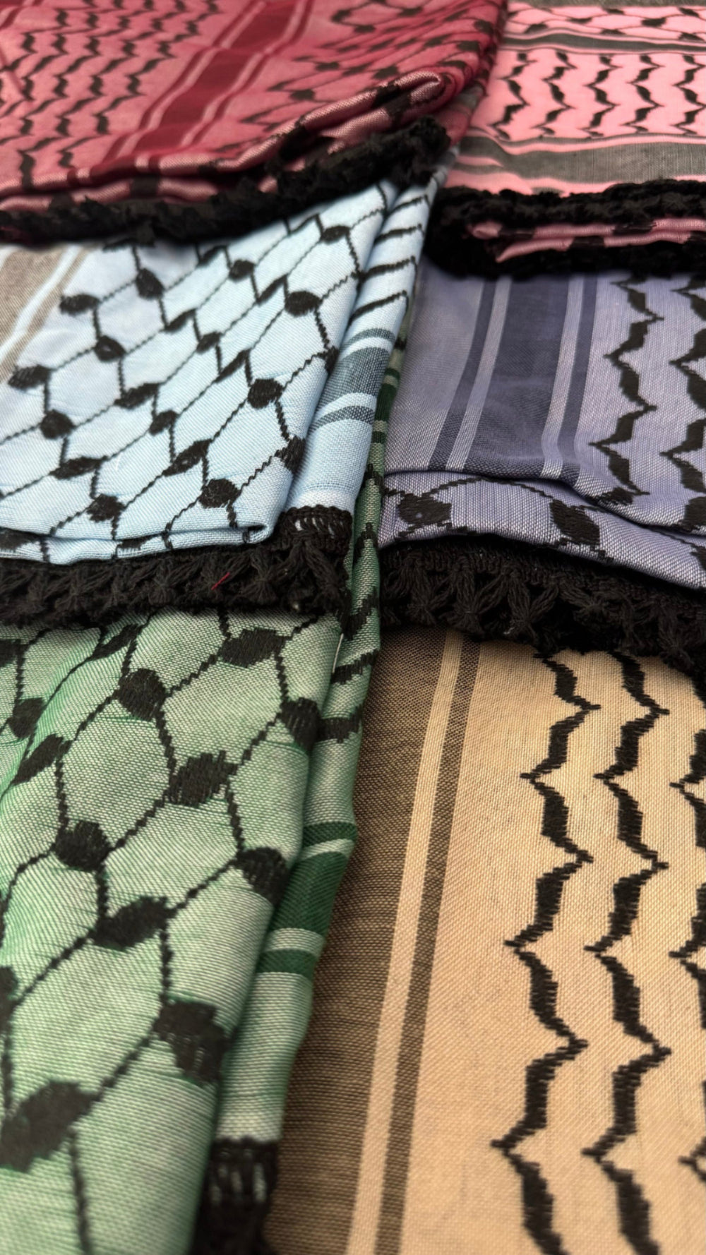 Echoes – Forest Green Kufiya (Keffiyeh) | Muted Threads – Made in Jordan - Palestinian Scarf