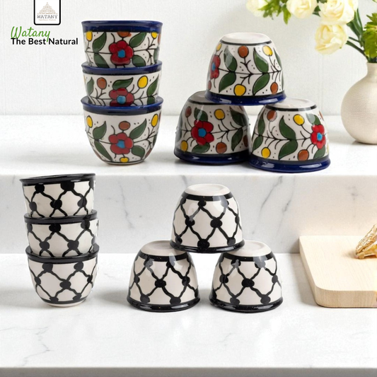 Palestinian sada Coffee Cups (Set of 6) 6x6x5 cm